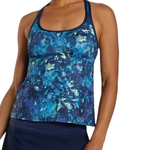 NWT Nike Women's Racerback Tankini Swim Top - Picture 1 of 8